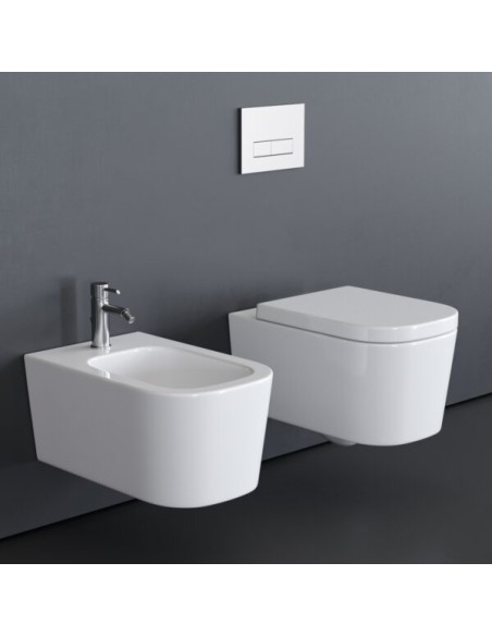 Sanitari Jubileum sospesi cm.55 con sedile softclose di Ceramica Azzur