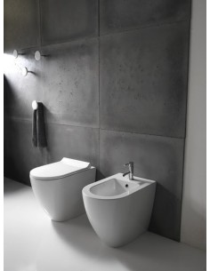 Water/bidet Confort scarico terra cm. 52x36,5 bianco lucido di Ceramic