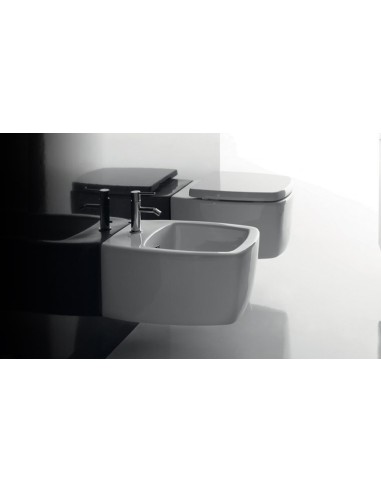 Azzurra - CLIK filomuro 52 cm Wc easy clean + bidet + coprivaso soft close